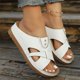 thumbnail image 4 of Mujeres Zapatillas de Verano de Moda Casual Versátil Playa Peep-Toe Abierto-Toe Cuña Tacones Zapatillas para la Primavera Y el Verano, 4 of 9