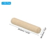 thumbnail image 2 of Uxcell Wood Dowel Pins Fluted Wooden Dowel Pin Beveled Groove for Furniture Art Crafts Projects 1/4" x 1-5/32" 150, 2 of 6