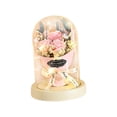thumbnail image 3 of de flores de jabón perfumados florales realistas románticos jabón de flores preservadas ilumina la cúpula de cristal de flores para el día de Rosa, 3 of 8