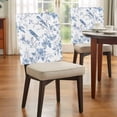 thumbnail image 4 of White Blue Spring Floral Chair Back Covers, Removable Chair Covers for Dining Chairs Set of 6, Washable Chairs Slipcovers Back Seat Protector for Wedding Party 19"x20", 4 of 9