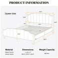 thumbnail image 5 of SHA CERLIN Pink Queen Size Platform Bed Frame with Velvet Upholstered Wingback Headboard, Adults, 5 of 6