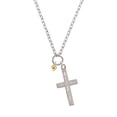 thumbnail image 2 of Delight Jewelry Goldtone Mini November - Yellow Crystal Heart I Have Plans for You Engraved Cross Zoey Necklace, 28", 2 of 4