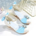 thumbnail image 4 of Gubotare Girls High Heels Dress Shoes Princess Closed Toe Party Wedding Flower Girls Shoes Toddler Little Big Kid Size 13.5 (Blue,Little Kids 13.5), 4 of 8