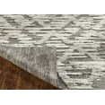 thumbnail image 4 of EORC Ivory Hand Knotted Wool Contemporary Transitional High-Low Rug, 8' x 10', 4 of 5
