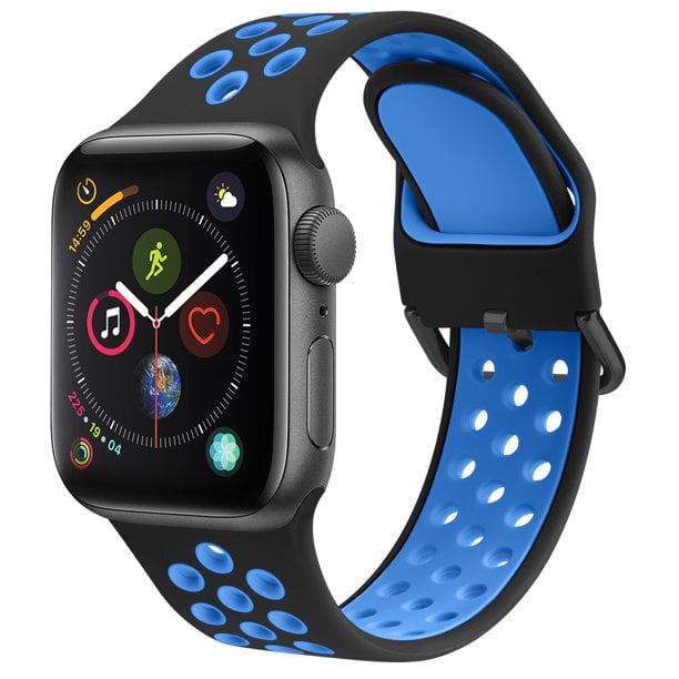 For Apple Watch Soft Silicone Replacement Bands 40mm/38mm ...