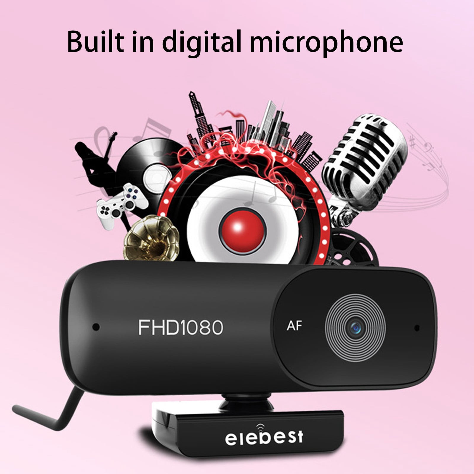 UNLLLL 4K High-definition Computer Camera Autofocus 1080p Network High-definition Live Streaming Device USB Computer Camera, for Students to Use at School or at Home