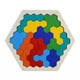 thumbnail image 2 of onlyliua para Interior/Exterior Rompecabezas Hexagonal de Madera para Niños y Adultos, Bloques con Formas y Patrones, Rompecabezas Tangram, 2 of 3
