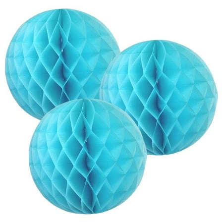 Shocking Ball - Just Artifacts Tissue Paper Honeycomb Ball (Set of 3, 8inch, Baby Blue)