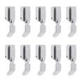 thumbnail image 2 of 10 Uds prensatelas para cremalleras de acero inoxidable Clip estrecho ligero práctico Simple conveniente prensatelas para máquina de coser, 2 of 14