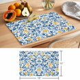 thumbnail image 6 of Spring Blue Flower Placemats Set of 2, Country Farm Watercolor Yellow Floral Leaf Non-Slip Place Mats Washable Table Mats for Kitchen Dining Table Decorations Indoor/Outdoor, 6 of 9
