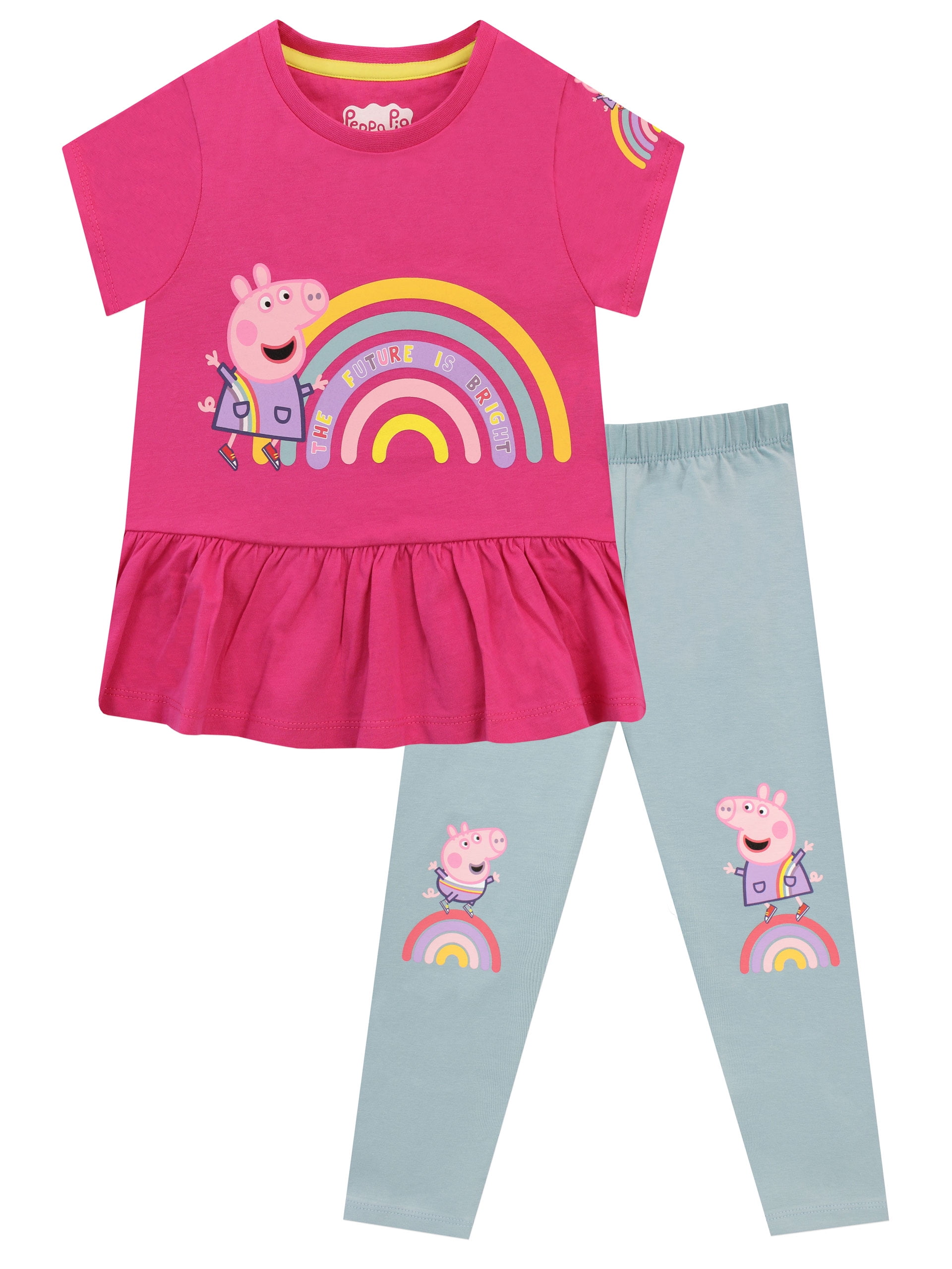 Peppa Pig Girls Top And Leggings Set Pink Sizes 2T-8 - Walmart.com