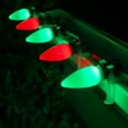 thumbnail image 2 of Opticore LED C9 Smooth Ceramic-Style Red and Green Christmas Lights with Shatterproof Christmas Bulbs, 50 Lights, 50’, 2 of 5