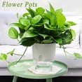thumbnail image 2 of Balcony Garden Auto Irrigate Office Succulents Garden Supplies Hydroponic Decoration Flower Pots Plant Pot Home Decor Planters 15X18CM WHITE, 2 of 8