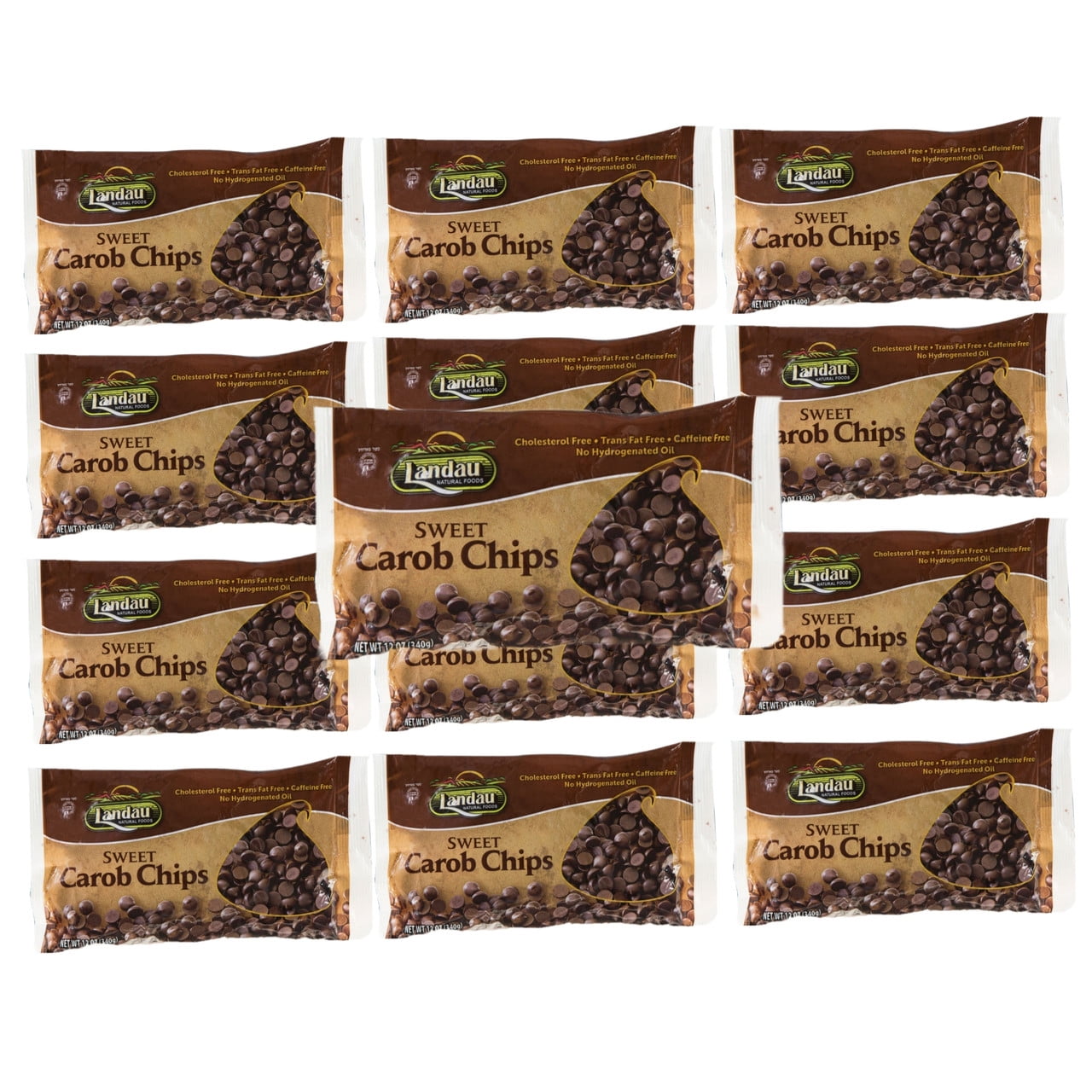 Landau's Sweet Carob Chips, Dairy Free, Kosher, Dog Friendly Food, 12