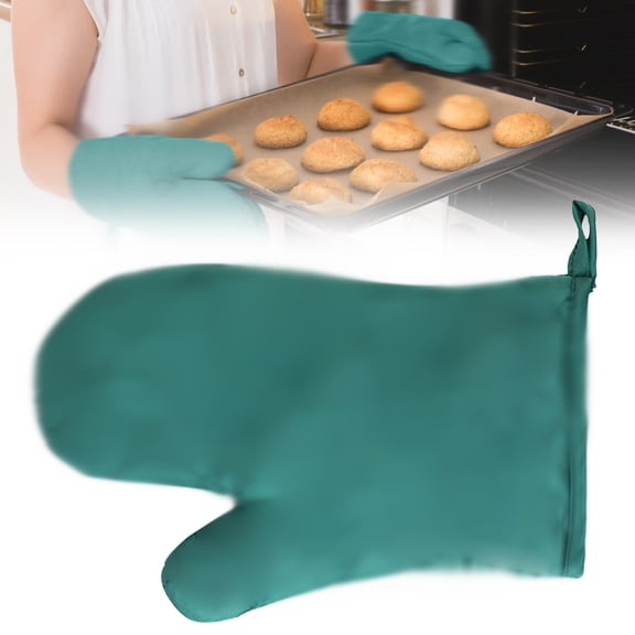 High Temperature Thick Insulated Microwave Oven Glove, Heat Resistant Cooking Cotton Mitt for Kitchen, Multicolor F