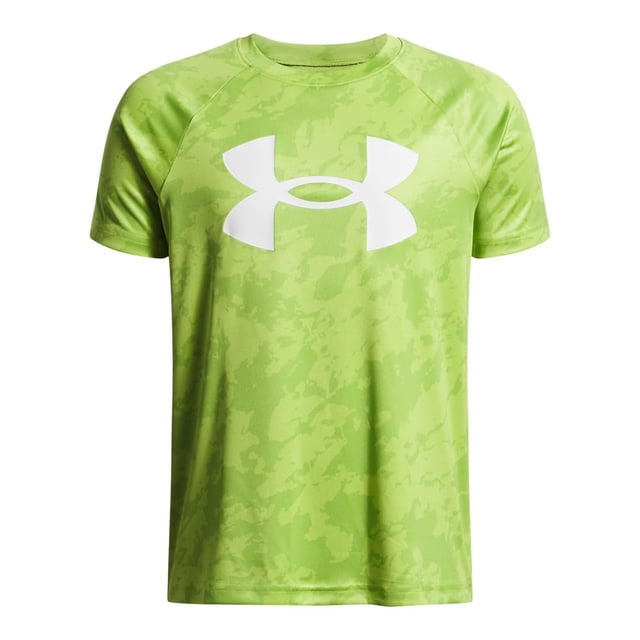 Remera Under Armour para Niños Tech con Gran Logo Verde Talle XS