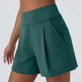 thumbnail image 6 of Shorts for Women Trendy High Waisted Wide Leg Shorts Comfy Soft Solid Color Loose Fit Short with Pockets, XL, 6 of 6