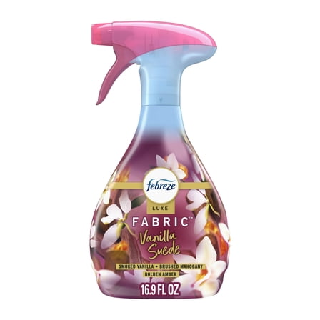 Febreze Fabric Spray Air Freshener, Odor-Fighting Fabric Refresher, Vanilla Suede Scent, 16.9 fl oz