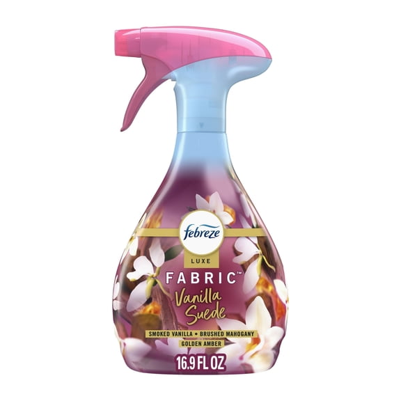 Febreze Fabric Spray Air Freshener, Odor-Fighting Fabric Refresher, Vanilla Suede Scent, 16.9 fl oz