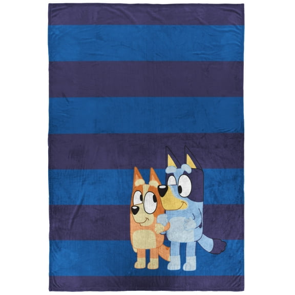 Bluey In The Dream Kids Blanket, 62 x 90, Microfiber, Blue, BBC Studios
