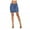 Blue, variant on Fshinging Sweatpants Women Fashion Jeans Skirt Solid Blue High Waist Buttons Leisure Short Mini Skirt Plus Size Trousers