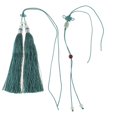 thumbnail image 2 of Borla de bricolaje para pendientes de marcapáginas accesorios de joyería artesanales hechos Verde perfecl Borla de nudo chino hecha a mano, 2 of 7