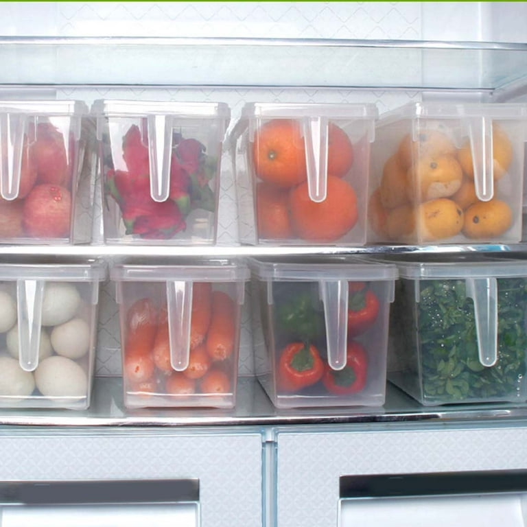 SPRING PARK Plastic Storage Container With Lid Kitchen Refrigerator Cabinet  Food Organizer 