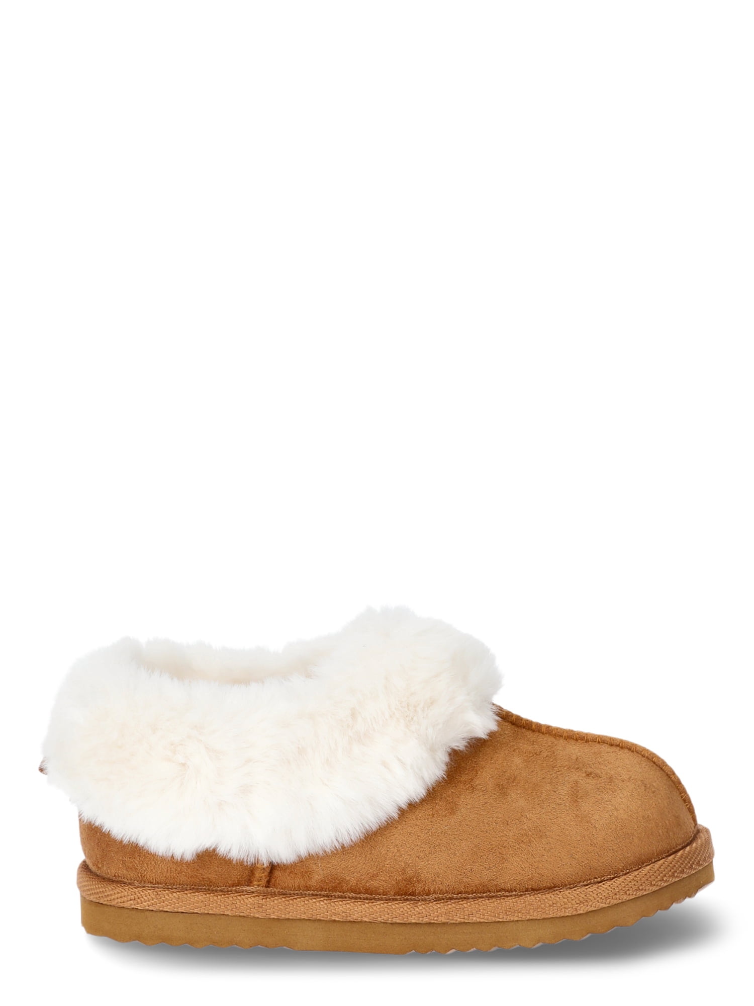 Wonder Nation Toddler Girls Slippers with Faux Fur Trim