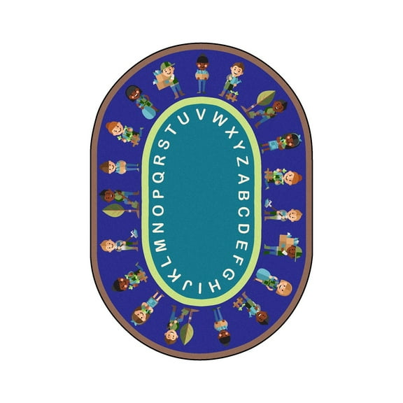 Environmental Helpers 5'4" x 7'8" Oval Area Rug In Color Multi