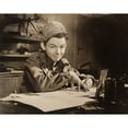 thumbnail image 2 of Soldier-Cartoonist Bill Mauldin Seated At Desk In Office In Il Messagero Building History (24 x 18), 2 of 2