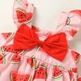 thumbnail image 5 of Younger Tree Baby Girl Clothes Outfits Summer Sleeveless Ruffle Bowknot Dress Top Shorts Set 2PCS for 6-12 Months, 5 of 7