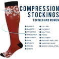 thumbnail image 4 of FREEAMG Knee High Socks Christmas Snow Flake Compression Warm Stockings for Women, Running, Nurse, Medical 1PC, 4 of 7