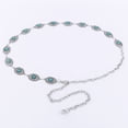 thumbnail image 2 of Collar de cintura de moda étnica con cadena de plata con incrustaciones de turquesa para mujer Sección 11130-D, 2 of 5