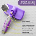 thumbnail image 3 of Self-cleaning smooth brush for dogs and cats - the ultimate dog brush for hair loss and fur - long hair hair removal tool, 3 of 4
