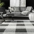 thumbnail image 5 of nuLOOM Aisha Buffalo Plaid Area Rug, 2' 5" x 9' 6", Runner, Aisha Grey, 5 of 6