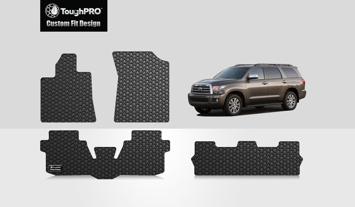 ToughPRO TOYOTA Sequoia Front, 2nd & 3rd Row Mats All Weather