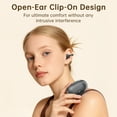 thumbnail image 7 of Cshidworld Clip on Earbuds, Open Ear Headphones Wireless, Bluetooth 6.0 with Mic, 50H Playtime, Waterproof, Noise Cancelling, Small-Ear Fit, Lightweight for Gym Running Sport, Black, 7 of 7