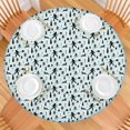 thumbnail image 2 of Light Blue Bigfoot and Tree Pattern Round Fitted Tablecloth with Elastic Edge,Dining Table Cover Waterproof,Outdoor Round Tablecloth for Camping,Dining,Indoor and Outdoor, 2 of 7