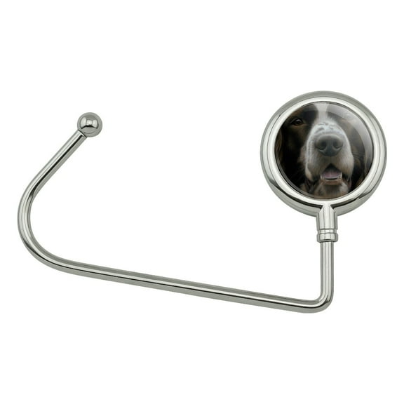 English Springer Spaniel Dog Face Closeup Purse Bag Hanger Holder Hook