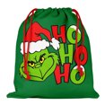 thumbnail image 1 of Bolsas de regalo de Grinch Bolsa de regalo de Navidad, Bolsa de regalo impresa de doble cara, Bolsa con cordón de Navidad, Bolsa de regalo con cordón de monstruos verdes para fiestas navideñas Bolsas, 1 of 3