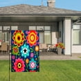 thumbnail image 3 of Amhnf Colorful Floral Pattern Linen Garden Flag For Home Outdoor Garden Yard Decor 12x18 inch, 3 of 5