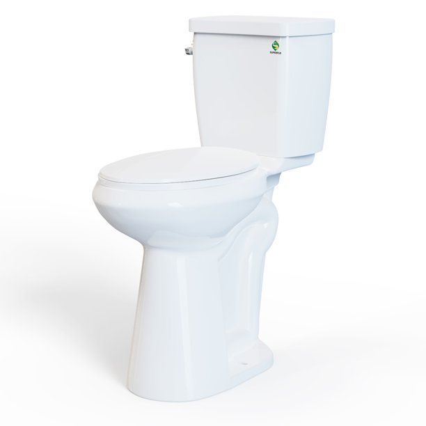 Tall Elongated Toilet 21" High Toilets, Strap & 12" Rough in Toilet