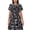 BLACK MULTI, variant on Women's V-Neck Mini Dress, Fashionable and graduation ball gown,Wedding guest dress
