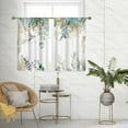 thumbnail image 6 of Short Tier Curtains for Kitchen Bathroom, Scandinavian Style Plants Cafe Curtains, Soft Airy Kitchen Sink Curtains with Kitchen Bathroom Window Curtains, 36" L x 27.5" W, 2 Panels, 6 of 6