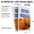 thumbnail image 2 of Deep Fried Cheese Balls (2-PACK) 24" x 36" Plastic Signs | Sign Insert 4mm Corrugated Plastic Signs Storefront Window Poster, 2 of 2