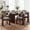 Lucena Oak/Grey, variant on COLAMY 5-Piece Modern Dining Room Set, 63" Rectangular Kitchen Table with 4 Upholstered Dining Chairs, Heavy-Duty Ribbed Base Wood Dining Set - Walnut/Beige