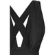 thumbnail image 4 of Traje de baño de una pieza para mujer, con frunces cruzados, liso, para playa, 4 of 6