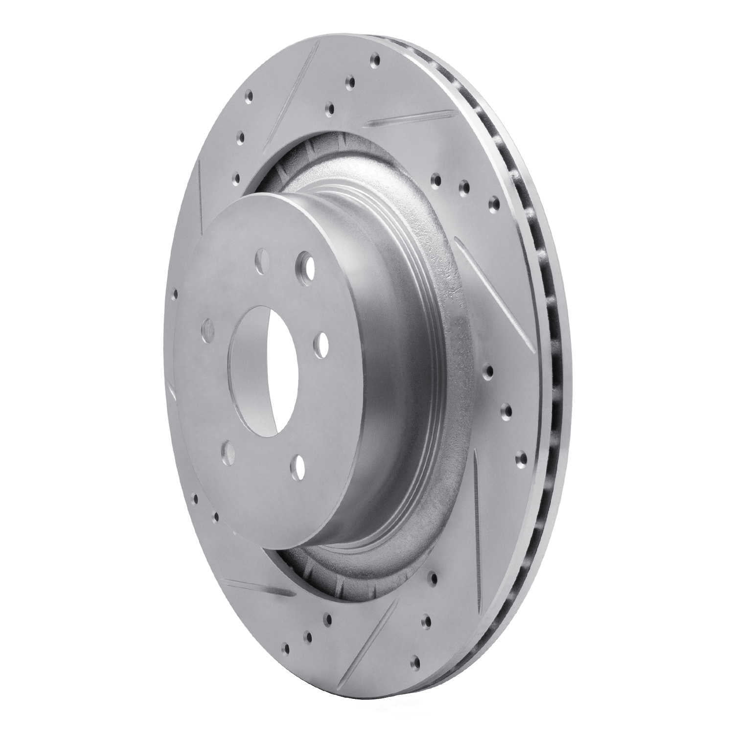 Dynamic Friction Company 631-68013L DFC Brake Rotor - Drilled And Slotted - Silver
