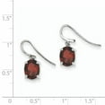 thumbnail image 2 of Primal Silver Sterling Silver Rhodium-plated Garnet Wire Earrings, 2 of 4
