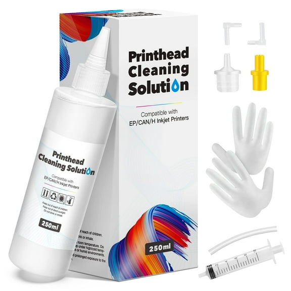 250ML Printhead Cleaning Kit for HP, Epson, Canon, Brother & Lexmark Inkjet Printer Universal Printhead cleaner